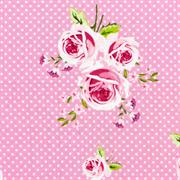 Fabric Gutermann X Birch Summer Loft Roses 110cm X 10Mt 100% Co Rose Pink-660